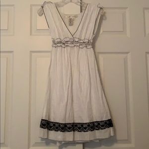 White Dress with Ruffles and Lace Detailing NWT